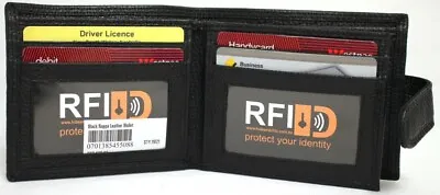 $29.99 • Buy RFID Security Lined Leather Wallet. Quality Full Grain Cow Hide Leather. 11021.