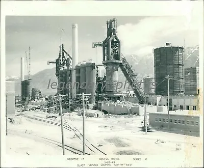 $14.99 • Buy 1943 Geneva Works US Steel Blast Furnace Utah Original News Service Photo
