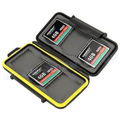 JJC Water-Resistant Hard Storage Memory Card Case For 6 CF Compact Flash Cards • £10.19