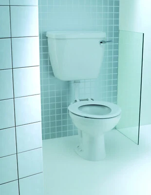 £159.99 • Buy Modern Round White Ceramic Bathroom Low Level Toilet Pan Cistern & Soft Seat WC 