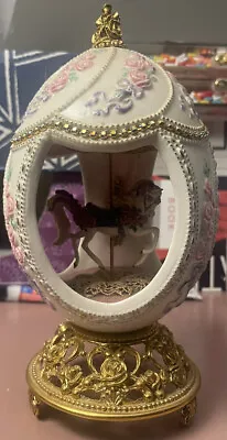 Franklin Mint House Of Faberge Porcelain Musical Carousel Egg • $150
