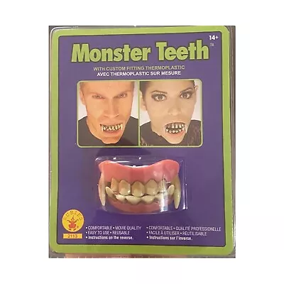 Monster Teeth Halloween Vampire Tooth Fangs Costume Custom Fitting Accessory Set • $15.99