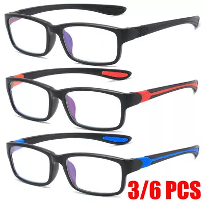 6pcs Non Slip Magnifying Reading Glasses Anti Blue Light Sport UV +1.0 - +4.0 AU • $6.99