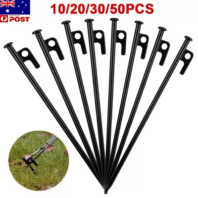 10/20/30/50x Heavy Duty Steel Metal Tent Canopy Camping Stakes Peg Ground Nail • $21.61