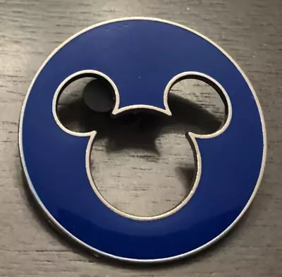 Disney Pin 78076 Mickey Mouse Icon Blue Cutout Window Circle Souvenir • $9.99