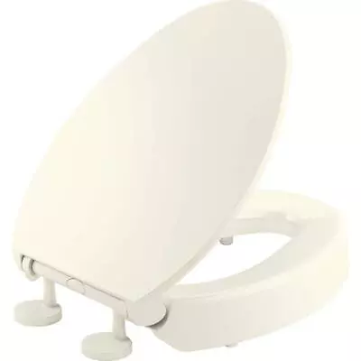 Kohler Toilet Seat Riser Elevated Quiet-Close Elongated Front Biscuit+Grip-Tight • $82.33