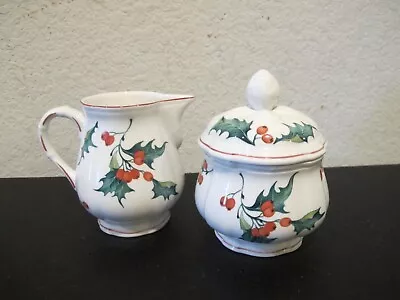 Villeroy & Boch Holly Creamer & Sugar Bowl • $34.99