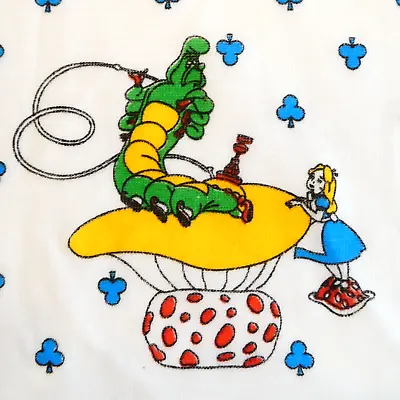 Alice In Wonderland Knit Fabric Walt Disney Productions Vintage 60 X 1 5/8 Yard • $36.98