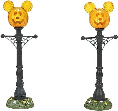 Dept 56 MICKEY'S PUMPKINTOWN STREET LIGHTS SET Disney Village Halloween 6007730 • $31.95