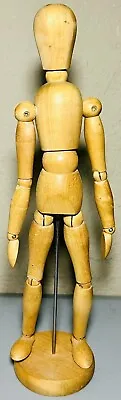 Vintage 13” Wood Poseable Jointed Art Artist Doll Mini Mannequin Drawing Sketch • $17.99