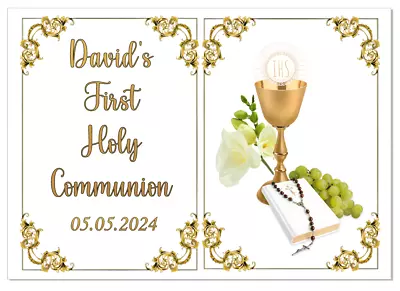 Komunia Swieta Holy Communion Personalised Icing Edible Cake Topper  A4 • £5.99