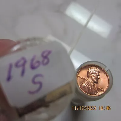 1968 S Lincoln Cent Roll Unc • $10.95