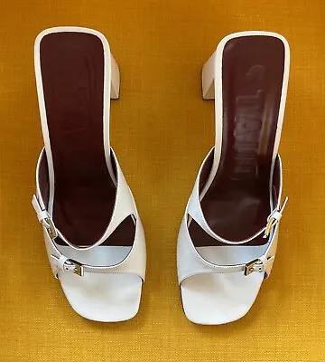 $215 • Buy STAUD Brand New White Leather Sandals EURO Size 40 US Size 9 