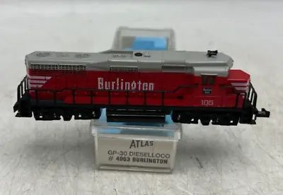 Atlas N Gauge / Scale Burlington Route 105 EMD Gp-30 Diesel Loco #4063 *Read* • $49.99