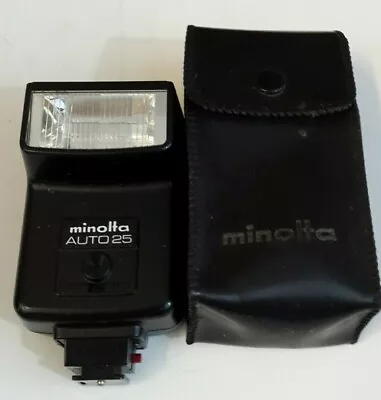 Konica Minolta Auto 25 Shoe Mount Flash With Soft Case 4237620 • $12