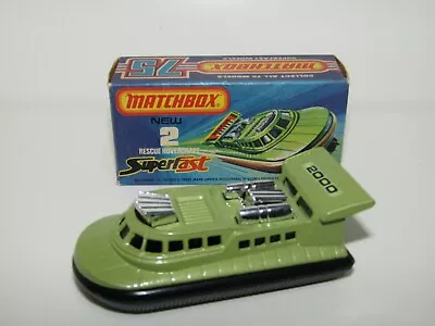 Matchbox Superfast No 2 Rescue Hovercraft Rare Avacado Adventure 2000 VNMIB • £30