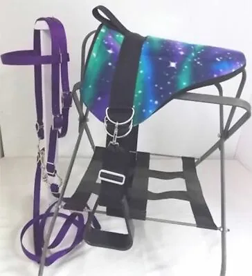  Miniature Horse / Sm Pony Children Bareback Saddle Pad Set - Star Night Purple  • $69.74