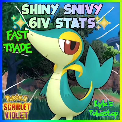 ✨ 6iv Shiny Snivy ✨ Pokemon Scarlet & Violet 🚀 Fast 🚀 Battle Ready Ev'd • $2.99