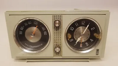 Vintage Motorola Clock Radio Green All Transistor Model CX27Gl Works *READ  • $100