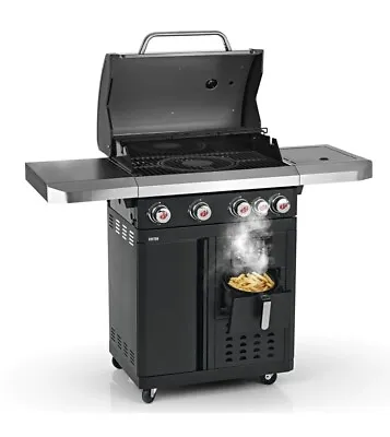 Landmann Fryton Cook 4.1 Gas BBQ With 3.5L Air Fryer (Black) New And Sealed • £399.95