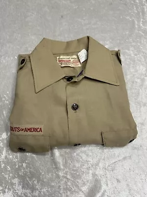 VTG Poly Wool Boy Scout BSA UNIFORM SHIRT Men S Long Sleeve NWD Unworn 0 Patches • $20