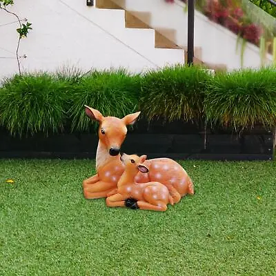 Garden Deer Statue Animal Model Collectible Mother Deer Decoration For Patio • £18.20