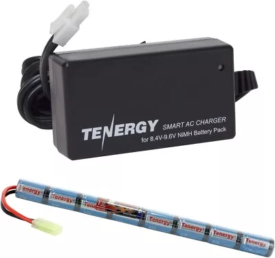 Tenergy 9.6V 1600mAh Stick NiMH Airsoft Battery Pack + 8.4V-9.6V Smart Charger • $32.99