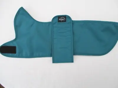 WOODLANDS 16  41cm Waterproof Aqa Marine Green Polyester Lined Dachshund Coat • £12.60