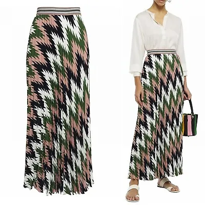 M MISSONI Chevron Zig Zag Long Maxi Skirt In Antique Rose Size IT 42 / US 6 • $399