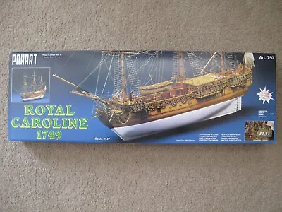 New Mantua Panart 1749 Royal Caroline Yacht 1:47 Scale Wood Ship Model Kit 750 • $419.95