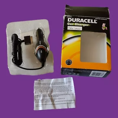 Duracell Ipod Iphone In Car Charger Fits 12v Car Socket Boxed • £10