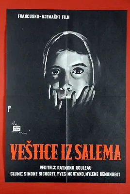 Salem Witches Simone Signoret Mylene Demongeot Yves Montand 1957 Yu Movie Poster • $117.24