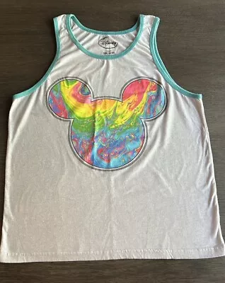 Summer Men’s Mickey Mouse Marble Rainbow Tank Top Size Small Disney World Land • $9.99