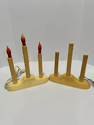 (2) Vintage Electric Three Light Candolier Candle Holder Lights • $17.99