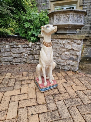 £950 • Buy Antique Greyhound Dog Sculpture Life Size Art Deco Venetian 