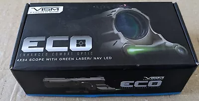 Vism ECO 4X34 Tan Scope With Green Laser & Red/White LED Navigation Lights • $159.99