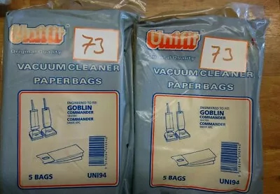 2 X 5 Vacuum Cleaner Dust Bags For Electrolux Commander Upright   ( UNI 94 )  • £8.99