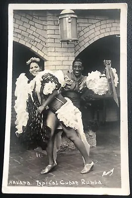 Rppc Cuban Woman & Man Rumba Dancers Habana Cuba Vintage Postcard U8 • $15