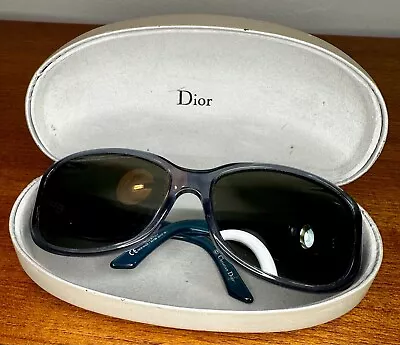 Vintage Christian Dior 63 YBB Butterfly Sunglasses 63 17 115 Blue Buckle Decor • $60