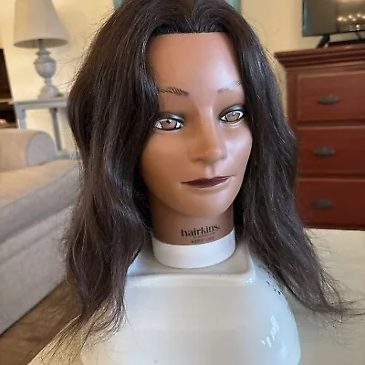 Hairkins Mannequin Head 100% Human Hair Eunice #4808 • $39.95