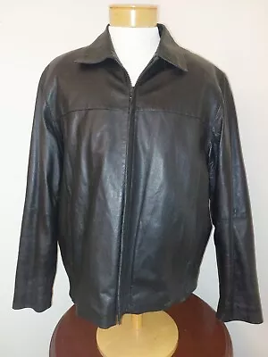 Nicole Miller New York City Men's Leather Jacket Size XL Zip And Buttons • $49