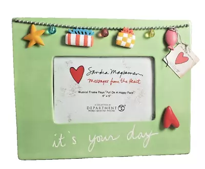 Its Your Day Photo Frame Holds A 4x6  Photo Musical Plays Put On Happy Face • $29.99