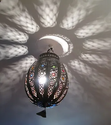 Moroccan Lantern -Moroccan Lamp Hanging -Moroccan Pierced Metal Selling Lantern  • $106.08