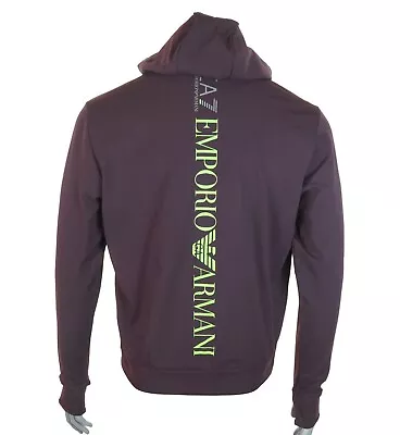 New Men's Emporio Armani EA7 Full Zip Hoodie Jacket Stretch Zipped Pockets • £64.99