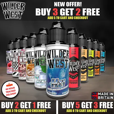 E Liquid 100ML Premium 0mg | 70vg/30pg | Wilder West | Vape Juice | Cloud Chaser • £6.79