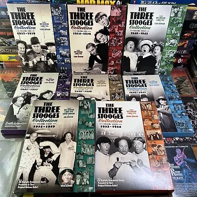 The Three Stooges 1934-1959 Complete Collection Vol 1-8 Moe Larry Shemp Curly • $35.99