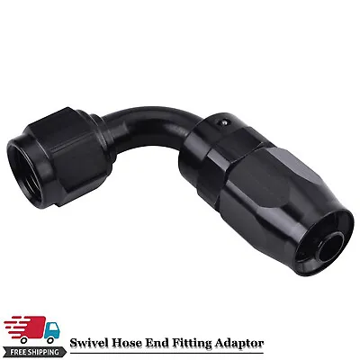 $4.99 • Buy Universal AN6 Swivel Hose End Fitting Adaptor Oil/Fuel Line -6AN 90 Degree Black