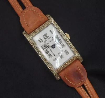 1920’s Benrus Art Deco Fancy Engraved Case Men’s Vintage 15 Jewel Watch • $71