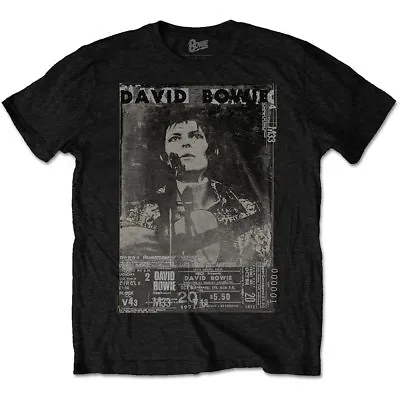 David Bowie 1972 Tour Ziggy Stardust Rock Official Tee T-Shirt Mens Unisex • $41.79
