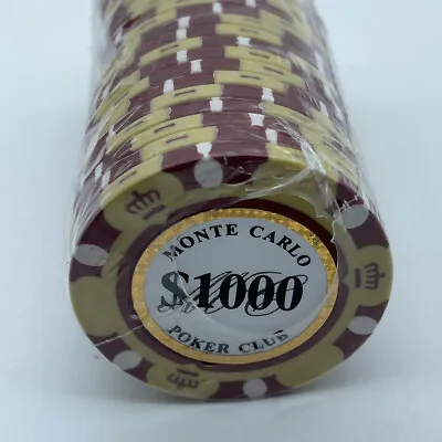 Monte Carlo Poker Chips 25ea $1000 • $9.91